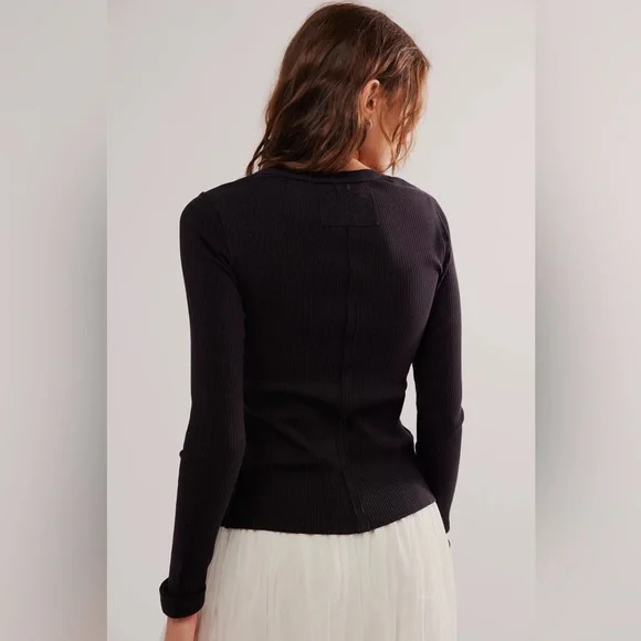 NWOT FREE PEOPLE WE THE FREE We The Free It's On Cardi | Black MSRP $68 Size XL - Picture 5 of 9